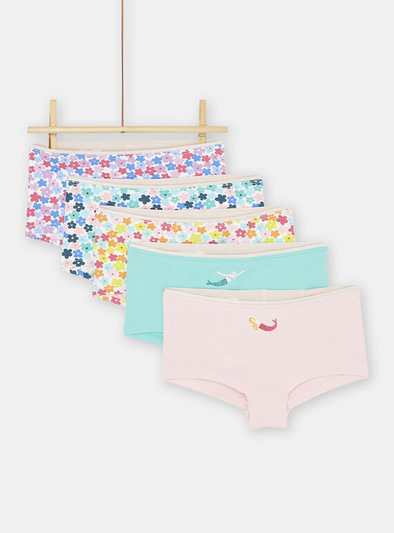 Pack de 5 shorties multicolor menina SEFAHOTSEM1 / 23WH1162SHY000