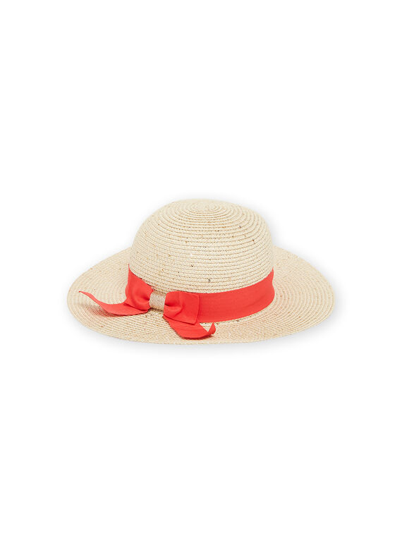 Chapéu de palha natural e vermelho RYAHAT1 / 23SI01B2CHA009