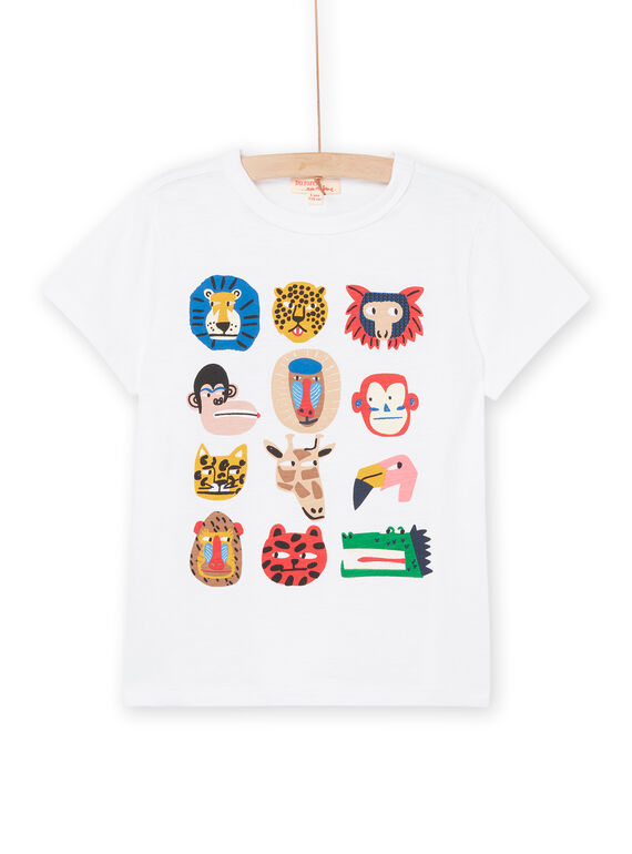 T-shirt branca com padrões animais RONAUTI1 / 23S902N3TMC000