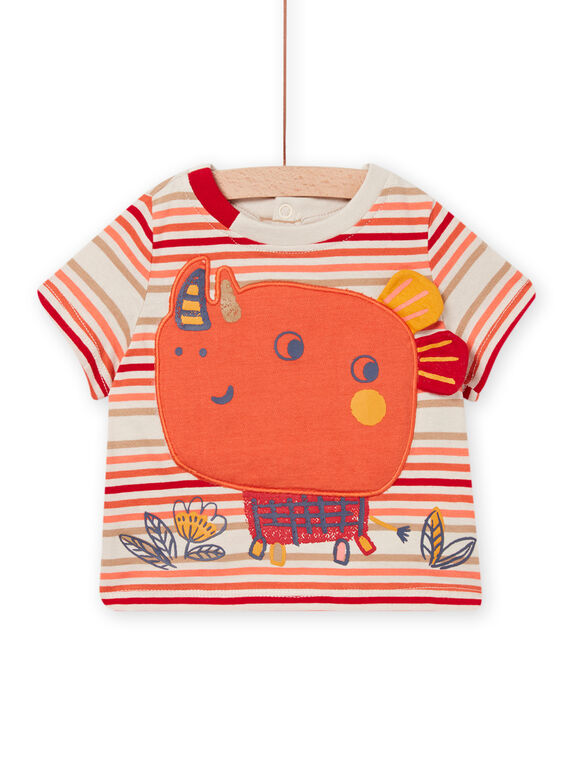 T-shirt natural bebé menino NUFLATI2 / 22SG10R1TMC009