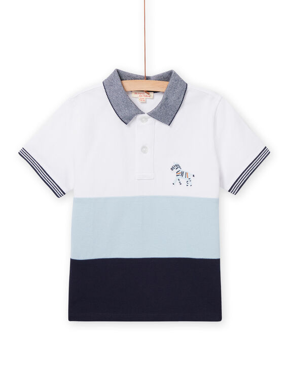Polo às riscas azul menino NOSOPOL / 22S902Q1POL000