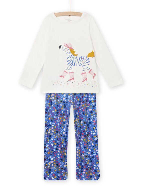 Conjunto pijama t-shirt e calças com padrão zebra e estampado estrela menina NEFAPYJTIA / 22SH11G6PYJ001