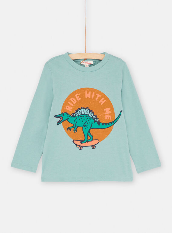 T-shirt azul-céladon com animação de dinossauro SOJOTEE3 / 23W902F4TML204