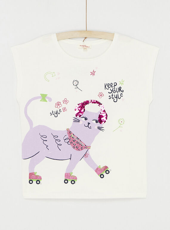 T-shirt cru com animação de gato SALINTI2 / 23W901H1TEE001