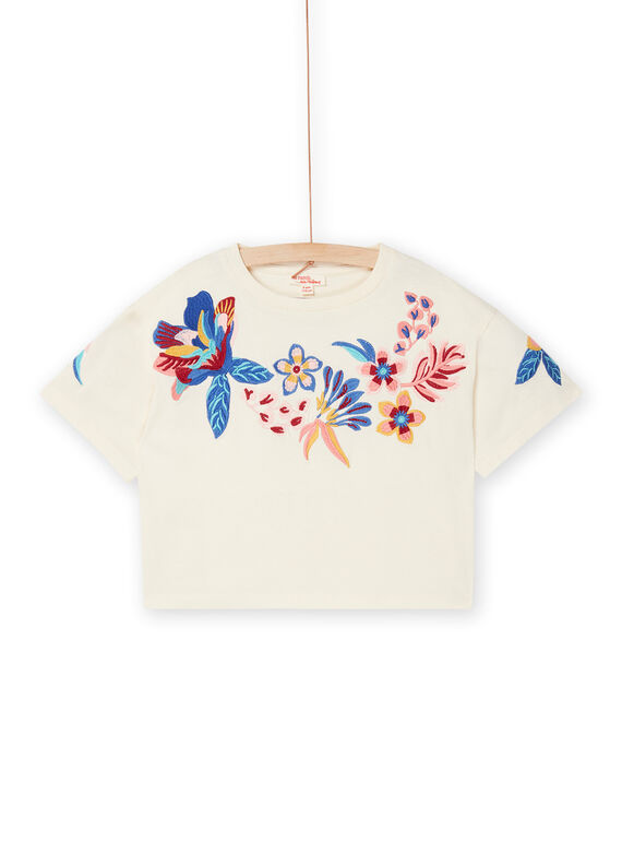 T-shirt cru-escuro com padrão florido RAMUMTI2 / 23S901G2TMC003