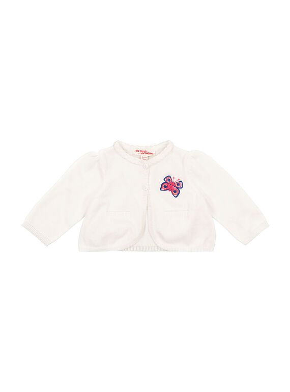 Casaco de malha branco bebé menina FITOCAR / 19SG09L1CAR000