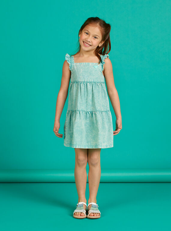 Vestido menta menina LAVEROB5 / 21S901Q5ROBG621