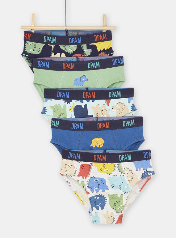 Pack de 5 boxers verde menino SEGOSLISEM / 23WH1263D5L617