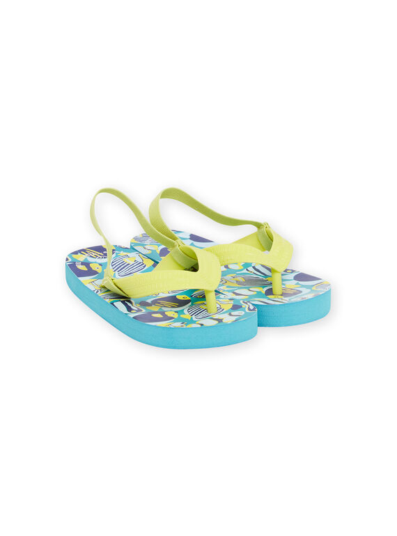 Chinelos azuis com estampado peixe menino NOTONGFISH / 22KK3682D01010
