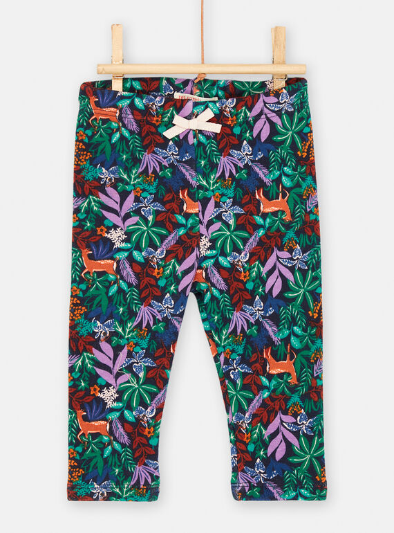 Calças multicolor suaves e confortáveis para bebé menina SIKHOPAN / 23WG09Q1PANC243