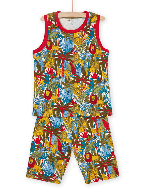 Conjunto pijama e calções com estampado de savana PEGOPYJAOPEX / 22WH1218PYJ003