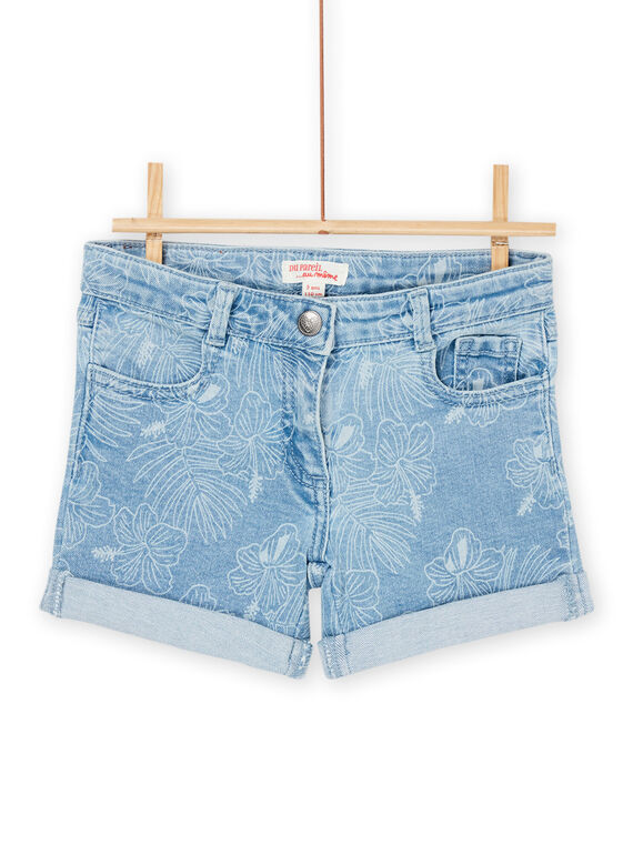 Calções azuis-claros com estampado flores havaianas RAJOSHORT4 / 23S90191SHOP272