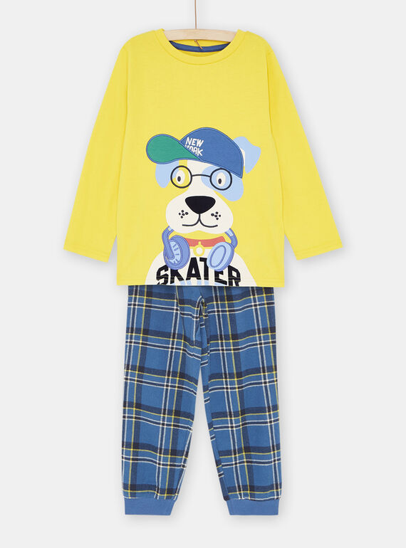 Pijama amarelo com padrão de cão menino SEGOPYJDOG / 23WH1231PYJB105