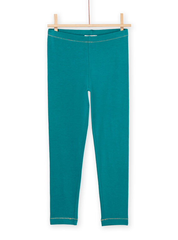 Leggings lisas turquesa-escuro 22WI01D4CALC217