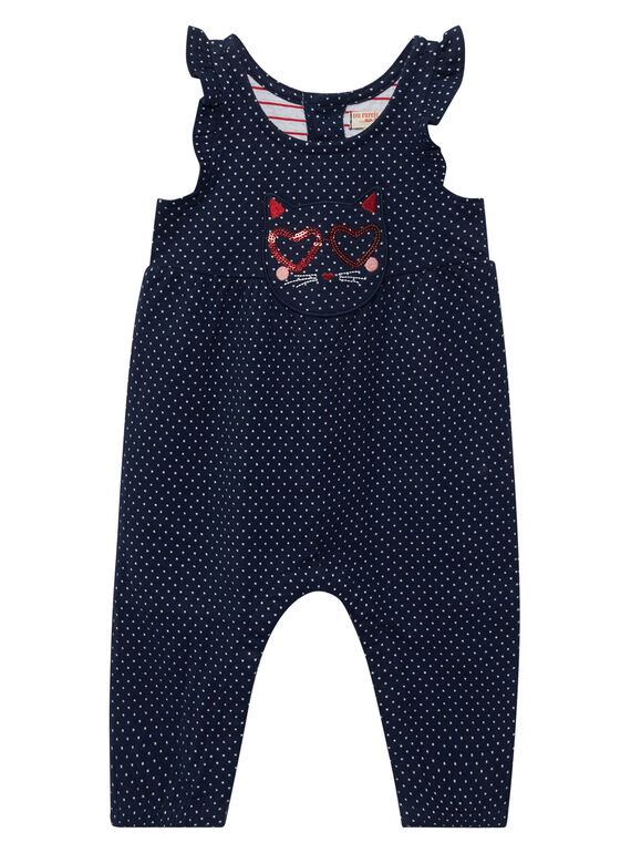 Jardineiras em jersey duplo bebé menina JIGRASAL / 20SG09E1SAL070