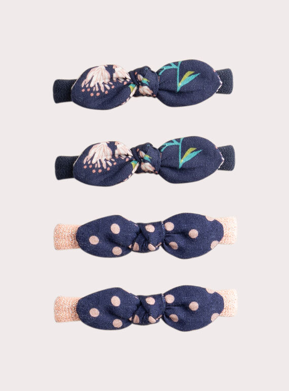 Conjunto de 4 elásticos marinhos para meninas  VYAJOELA3 / 24WI01L7ELA070