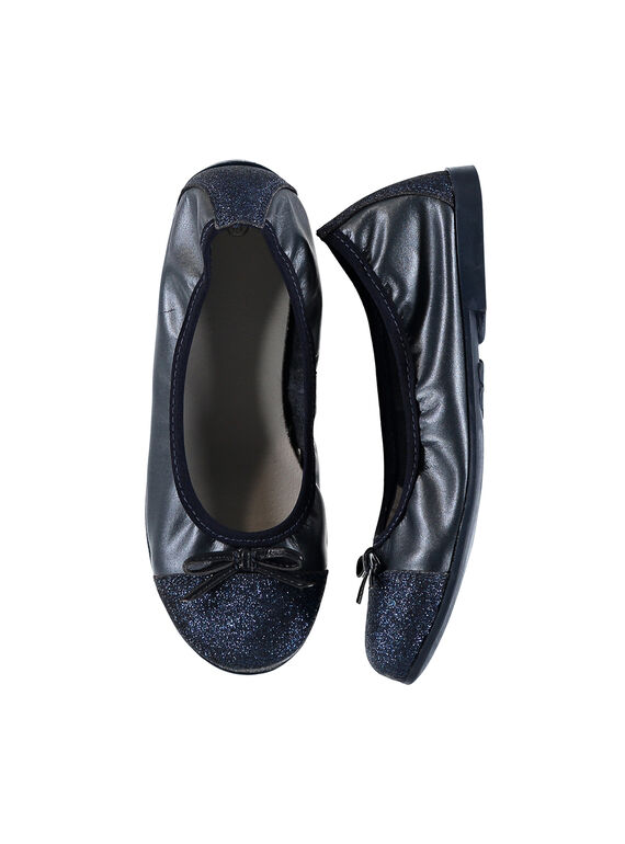 Sabrinas citadinas elásticas couro iridescente menina FFBALBLU / 19SK3531D41070