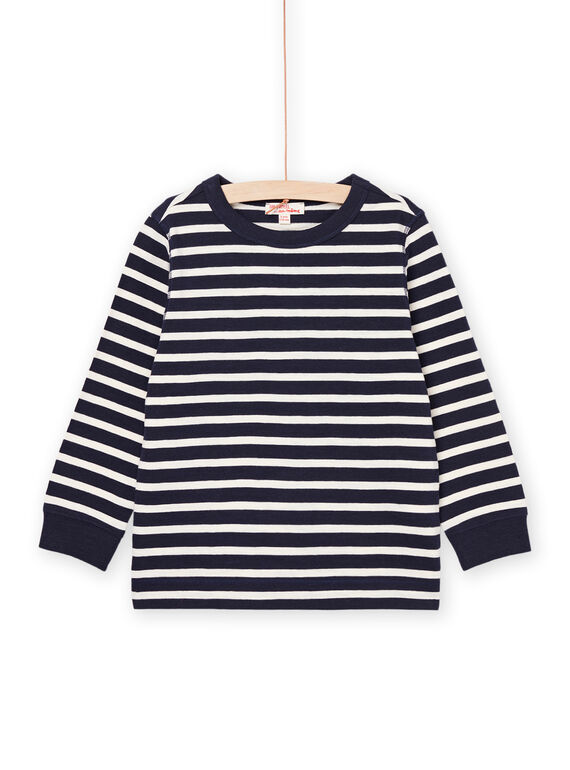 T-shirt às riscas de mangas compridas POJOTIRIB1 / 22W902B2TML001