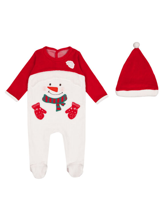 Babygro de Natal com gorro de veludo menino GEGAGRENO / 19WH14T2GRE000