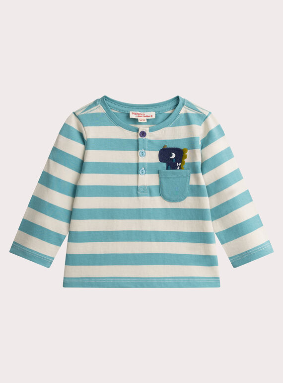 T-shirt listrada de manga comprida para bebê menino  VUKLITUN / 24WG1042TML811
