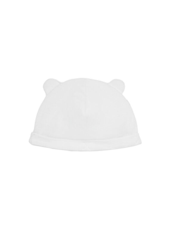 Gorro de nascimento branco com orelhas LOU1BON1 / 21SF42H1BNA000