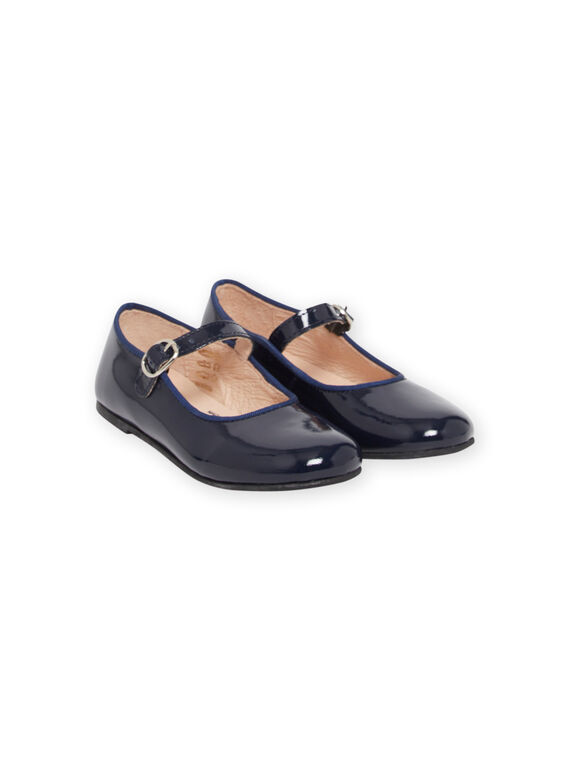 Salomés azul-marinho envernizadas menina NABABRIDEM / 22KK3552D13070