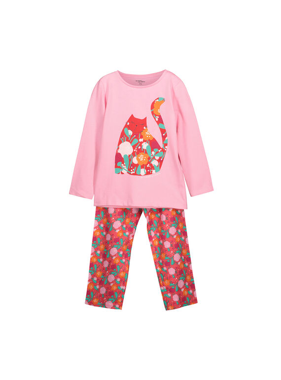 Pijama de algodão menina FEFAPYJFLO / 19SH1191PYJD301