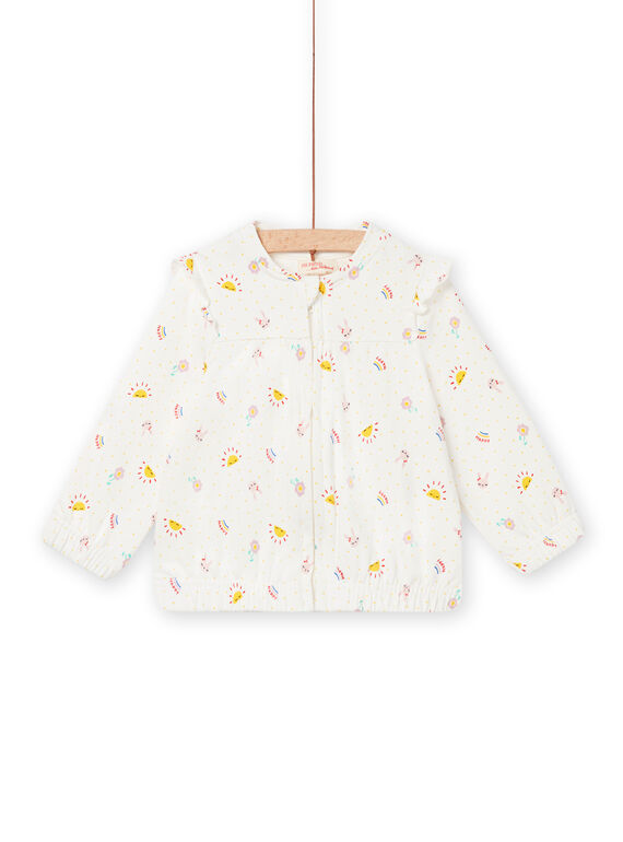Casaco de treino cru com estampado às bolas e fantasia bebé menina NILUHOJOG / 22SG09P1JGH001