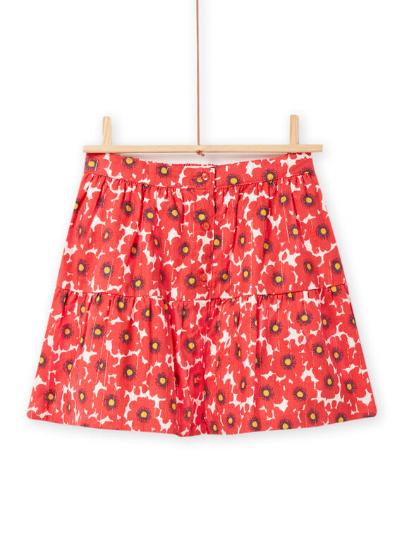 Saia twill com estampado florido menina NAVIJUP / 22S901M1JUPD319