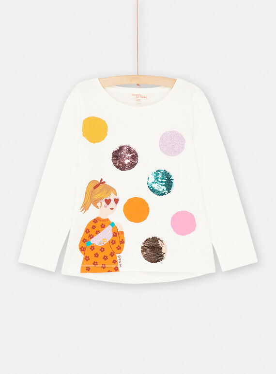 T-shirt cru com lantejoulas mágicas para menina SAVERTEE3 / 23W901J4TML001
