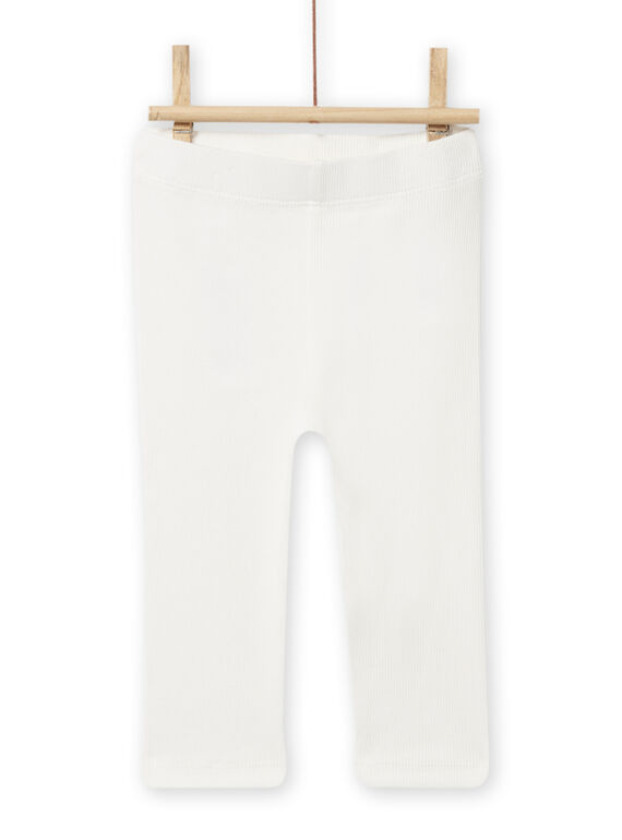 Leggings stretch rib cru bebé menina NYIJOLEG1 / 22SI0964CAL001