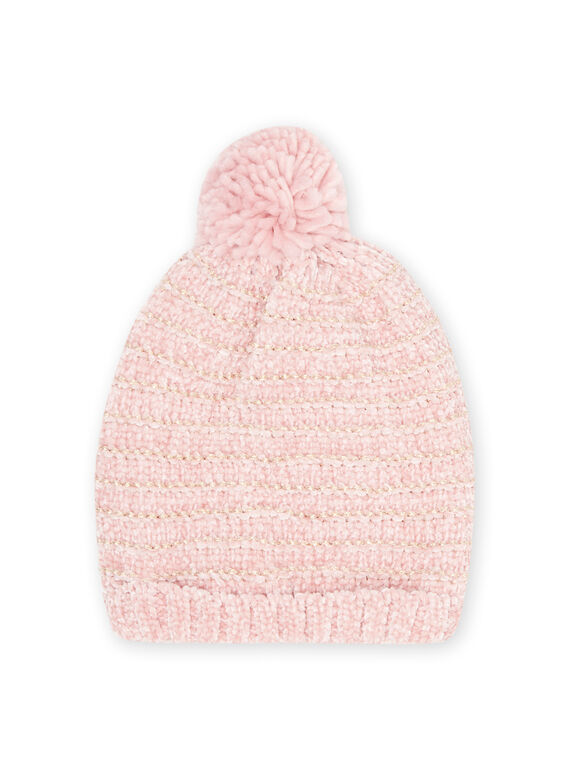 Gorro de tricô rosa com pompom menina MYAROSBON / 21WI0157BOND332