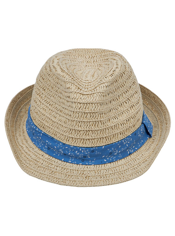 Chapéu em palha criança menino + fita com padrão JYOSOCHAP1 / 20SI0281CHA000