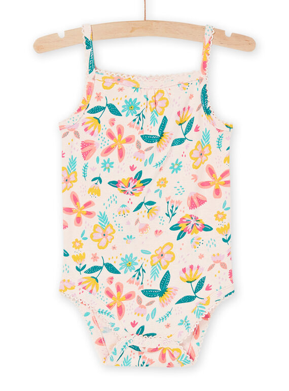 Body rosa-claro com estampado florido REFIBODMUL / 23SH13E2BDL307
