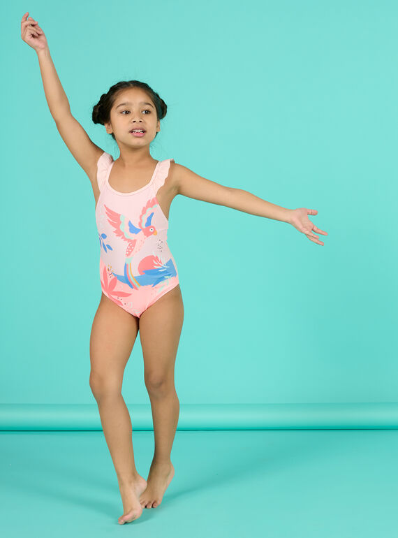 Fato de banho rosa maquilhagem menina NYAMER4 / 22SI01L4MAID327