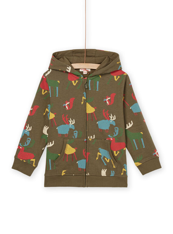 Sweat com capuz e estampado de alce POJOJOH3EX / 22W902D4JGH609