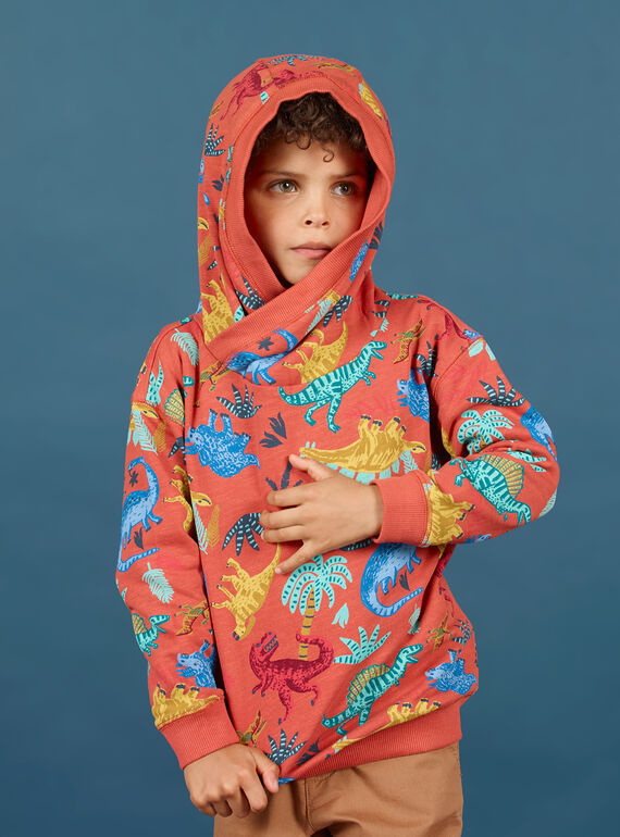 Sweat com capuz laranja menino MOPASWE / 21W902H1SWEE415