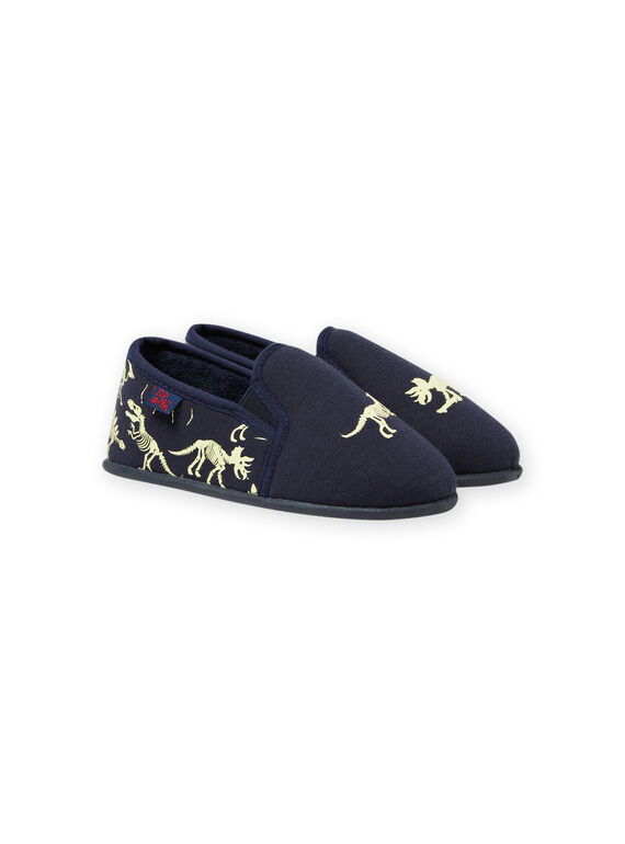 Pantufas azul-noite padrões dinossauros fosforescentes menino MOPANTDINO / 21XK3632D0B070