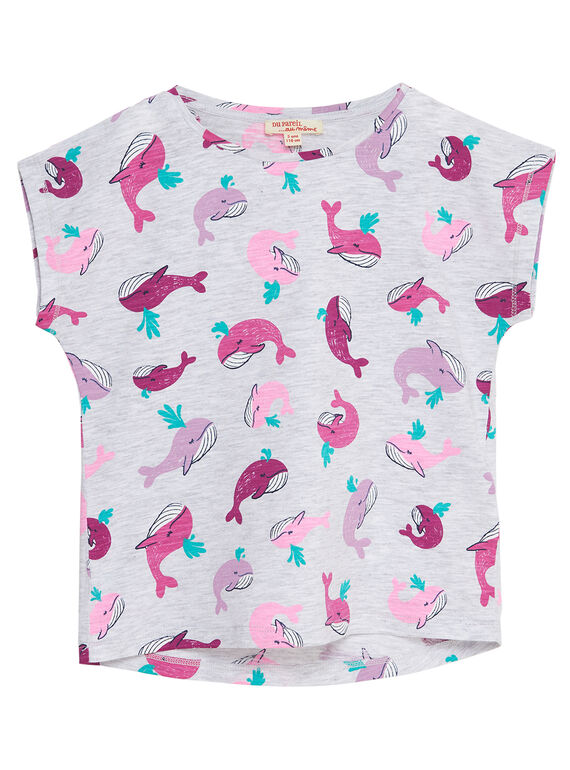 T-shirt de mangas curtas, estampado baleia JAJOTI8 / 20S901T1D31J920