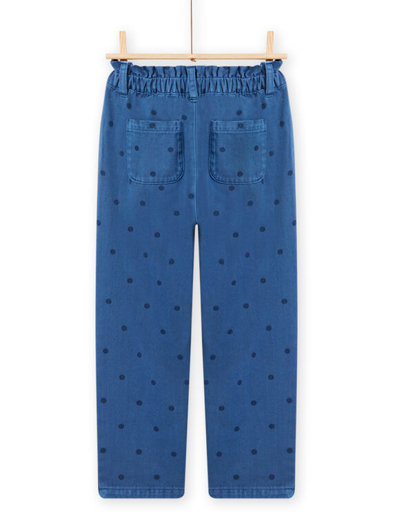 Calças paperbag twill azul-bondi com estampado fantasia menina NAGAPANT / 22S901O1PANC220