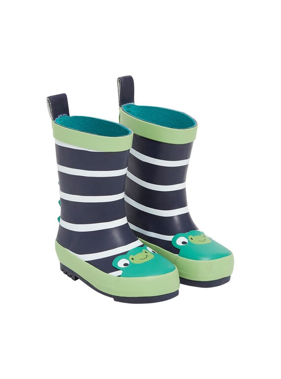 Galochas azul-marinho com padrão de rã bebé menino NUPLUIFROG / 22KK3862D0C070
