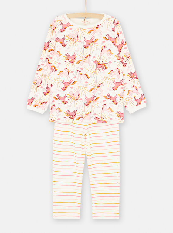 Conjunto pijama cru e rosa SEFAPYJUNI / 23WH1157PYJ001