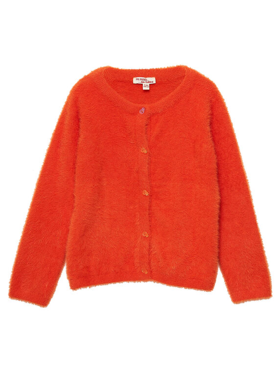 Cardigan Laranja em malha JAVICAR / 20S901D1CAR406