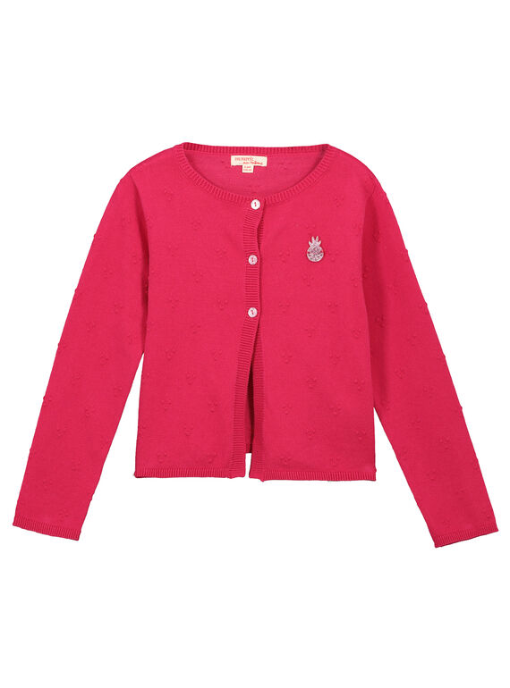 Casaco de malha rosa menina FAYECAR / 19S901M1CAR304