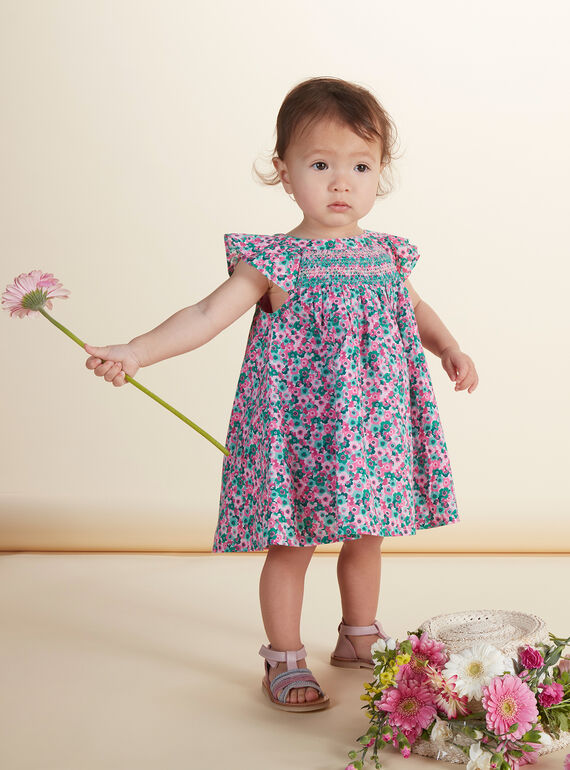 Vestido e bloomer estampado bebé menina JIPOEROB3 / 20SG09G3ROB000