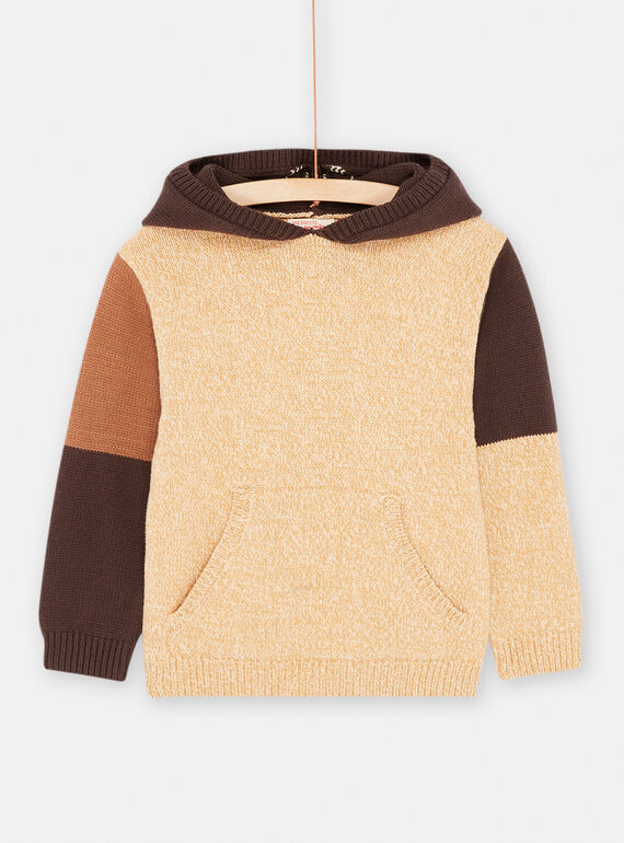 Camisola café para menino SOLOPUL / 23W902R1PULI804