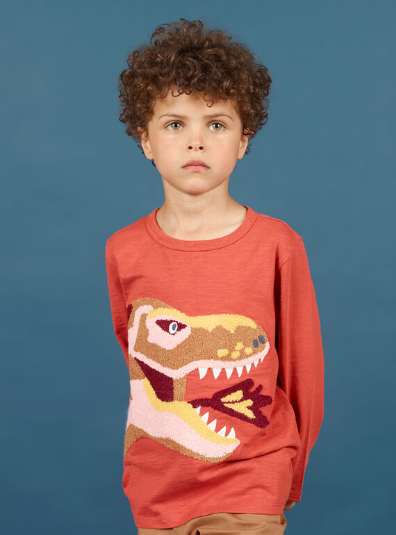 T-shirt laranja e amarelo menino MOPATEE1 / 21W902H3TMLE415