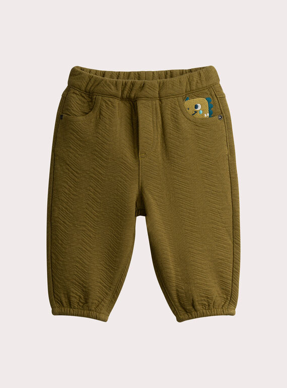 Calças de lã verde-oliva para bebê menino  VUKLIPAN1 / 24WG1042PAN633