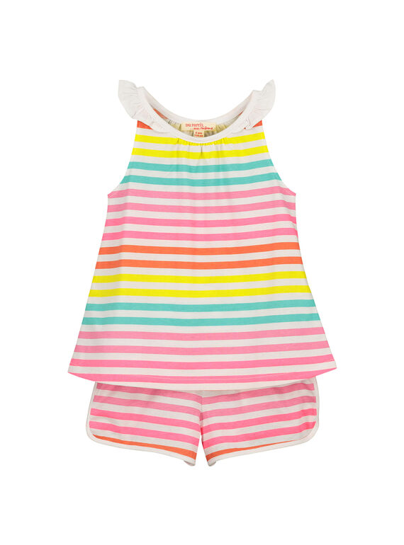 Conjunto camisola de alças e calções menina FAPLASETEX2 / 19S901P2ENS099