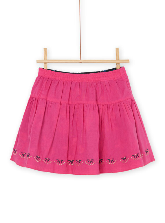 Saia com folhos preto e rosa reversível RAJUNJUP2 / 23S901U1JUPC243